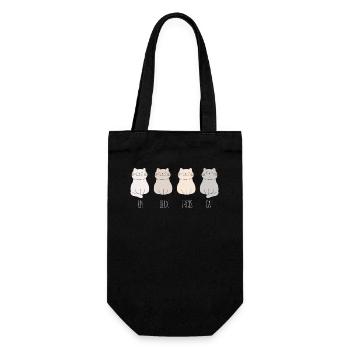 Un Deux Trois Cat - Gift for cat and animal lover - Gift Bag for Bottles - black - Front