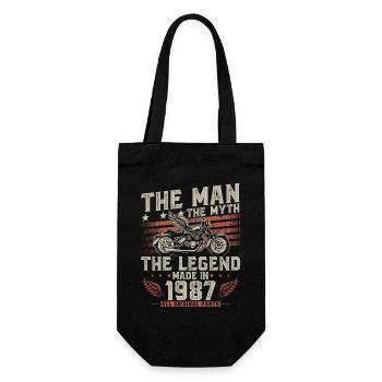 1987 Vintage homme mythe légende moto - Sac à bouteille - noir - Devant