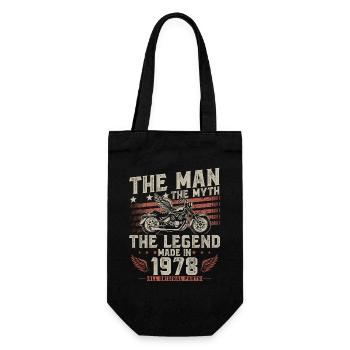 1978 Vintage homme mythe légende moto - Sac à bouteille - noir - Devant