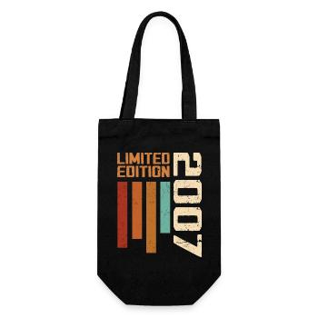Vintage 2007 Cadeau d’anniversaire 2007 Retro 2007 - Sac à bouteille - noir - Devant