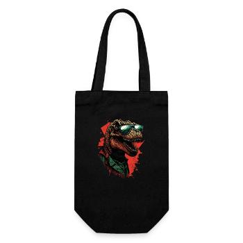 Dinosaure T-Rex cool - Sac à bouteille - noir - Devant