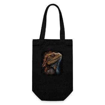 Bartagame Kleiner Drachen - Geschenkbeutel für Flaschen - Schwarz - Vorne