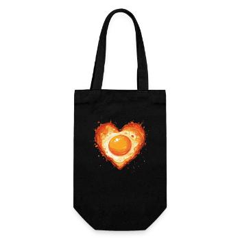 Fried egg is love - Gift Bag for Bottles - black - Front