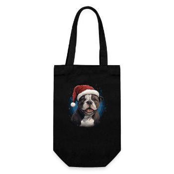 Noël de l’American Bull Terrier - Sac à bouteille - noir - Devant