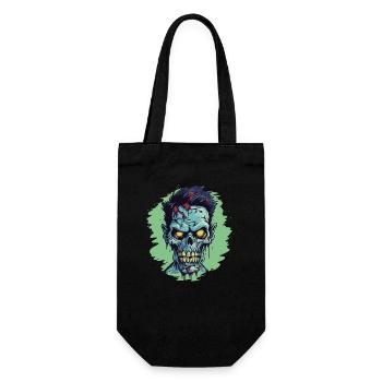 Horror Punk Zombie Skull - Gift Bag for Bottles - black - Front