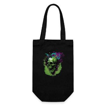 Skull - Gift Bag for Bottles - black - Front