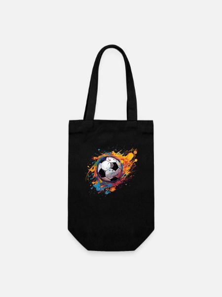 Fußball - Geschenkbeutel für Flaschen - Schwarz