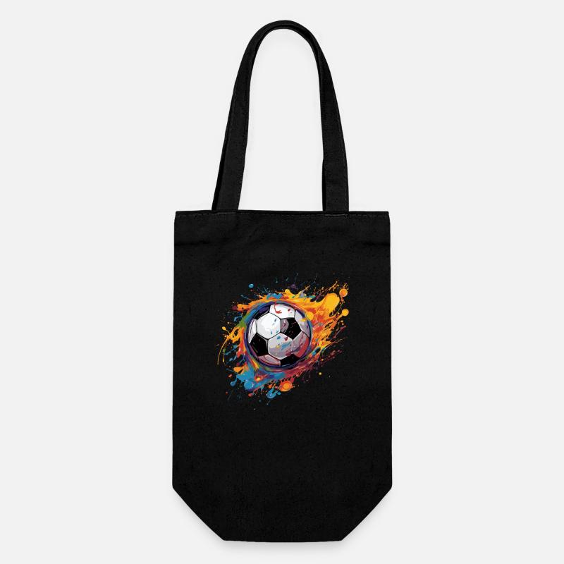 Fußball - Geschenkbeutel für Flaschen - Schwarz