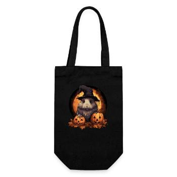 Cochon d’Inde d’Halloween - Sac à bouteille - noir - Devant