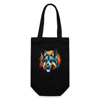 German Shepherd - Gift Bag for Bottles - black - Front