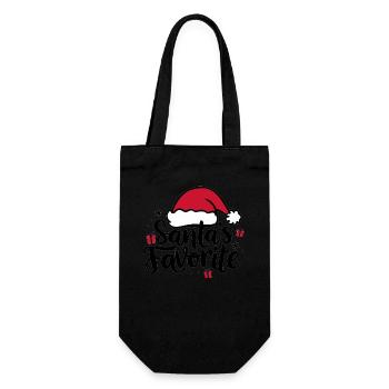 Santa's Favorite Santa Hat - Gift Bag for Bottles - black - Front
