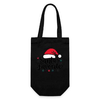 Santa's Favorite Santa Hat - Gift Bag for Bottles - black - Front