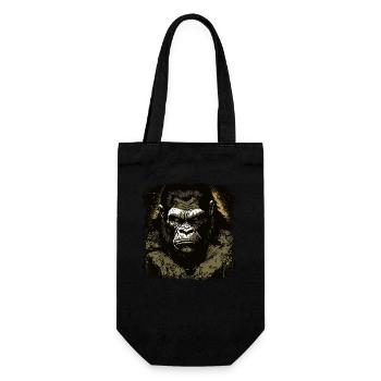 Gorilla - Geschenkbeutel für Flaschen - Schwarz - Vorne