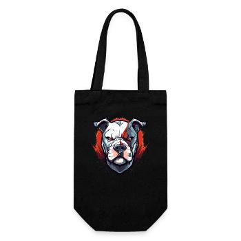 American Staffordshire Terrier - Geschenkbeutel für Flaschen - Schwarz - Vorne