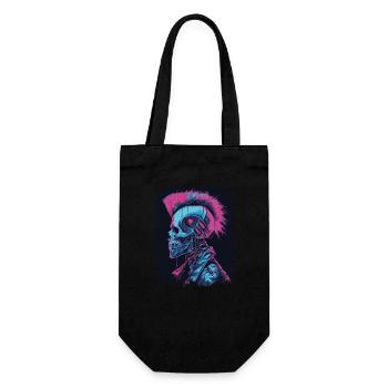 Horror Punk Zombie cyborg - Gift Bag for Bottles - black - Front