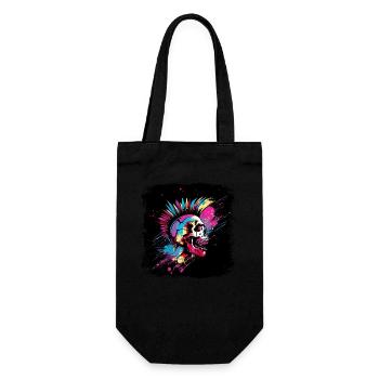 Punk Zombie Mohawk - Geschenkbeutel für Flaschen - Schwarz - Vorne