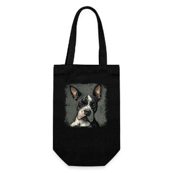 Bull terrier - Sac à bouteille - noir - Devant