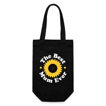 Best Mum Ever Sunflower - Gift Bag for Bottles - black - Front