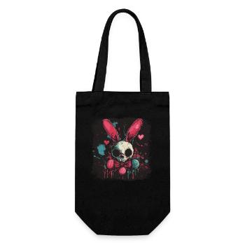 Mignon lapin de Pâques effrayant - Sac à bouteille - noir - Devant