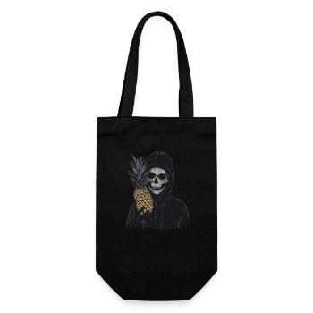 Ananas Horreur Crâne - Sac à bouteille - noir - Devant