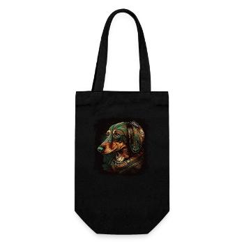 Dachshund Art - Gift Bag for Bottles - black - Front