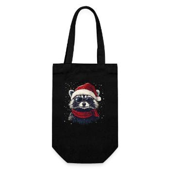 raton laveur de Noël - Sac à bouteille - noir - Devant