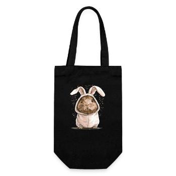 Cochon d’Inde en costume de lapin - Sac à bouteille - noir - Devant