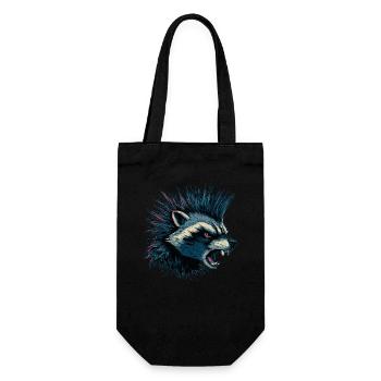 Angry Raccoon Punk - Gift Bag for Bottles - black - Front