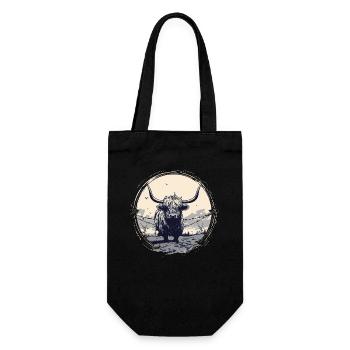 Scottish Highland cattle - Gift Bag for Bottles - black - Front