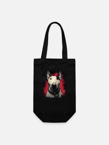 Bullterrier - Geschenkbeutel für Flaschen - Schwarz