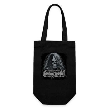 Die Situation erfordert Heavy Metal - Geschenkbeutel für Flaschen - Schwarz - Vorne