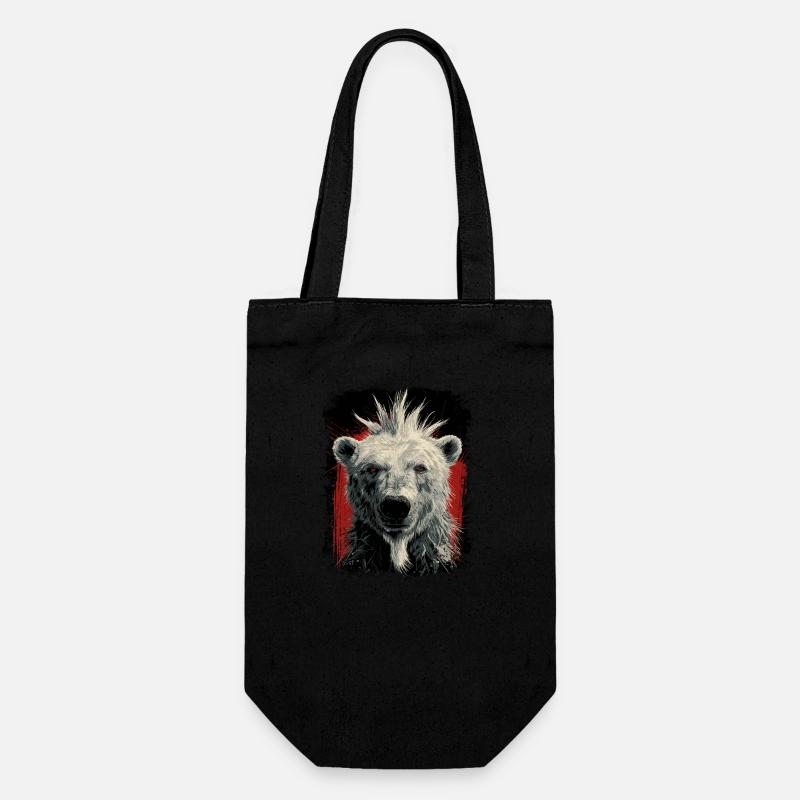Drôle d’ours polaire - Sac à bouteille - noir