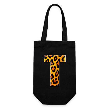 Leopard Gradient Feuerfell - Geschenkbeutel für Flaschen - Schwarz - Vorne