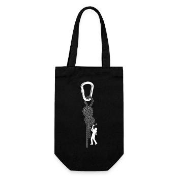 Climbing rope knot detail - Gift Bag for Bottles - black - Front
