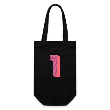 1. 1 AN. 1er ANNIVERSAIRE. ANNIVERSAIRE 1 AN - Sac à bouteille - noir - Devant