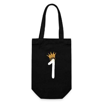 1 - Geschenkbeutel für Flaschen - Schwarz - Vorne