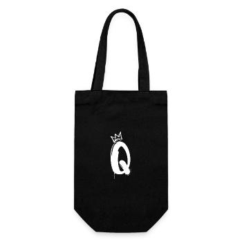 Q - Gift Bag for Bottles - black - Front