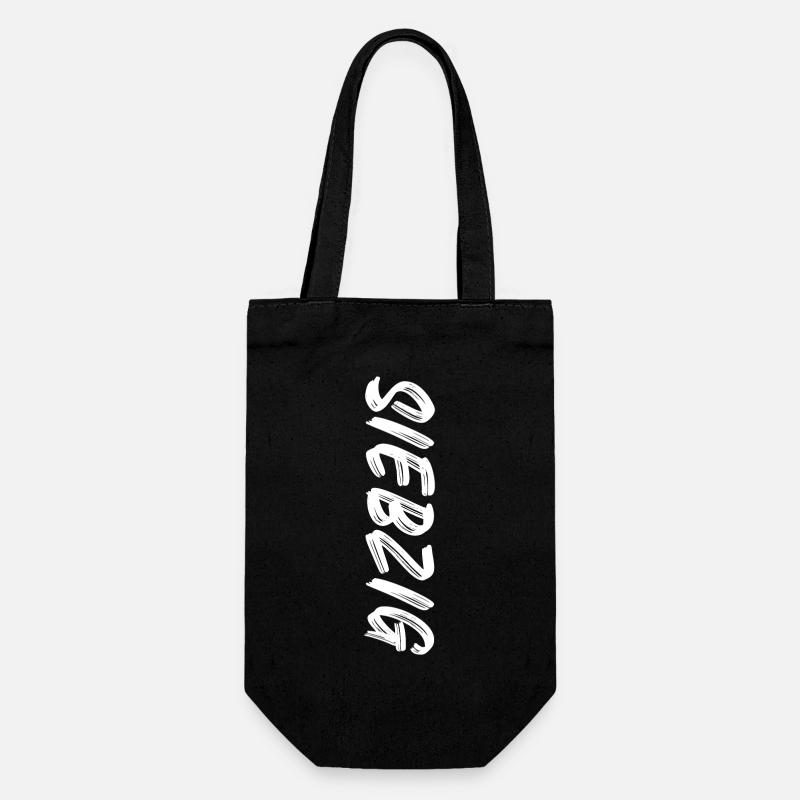 70 / Siebzig / 70. Geburtstag - Geschenkbeutel für Flaschen - Schwarz