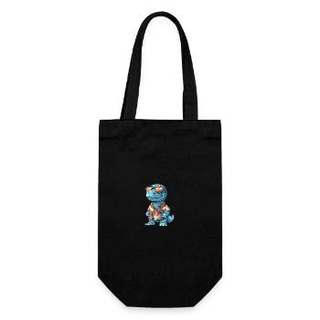 Dinosaur brontosaurus summer - Gift Bag for Bottles - black - Front
