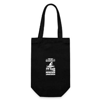 Witch Witch Broom Witch Costume Halloween - Gift Bag for Bottles - black - Front