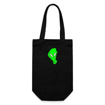 Außerirdischer - Geschenkbeutel für Flaschen - Schwarz - Vorne