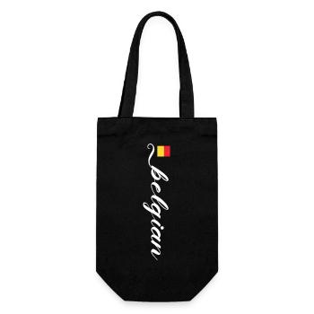 Belgien - Geschenkbeutel für Flaschen - Schwarz - Vorne