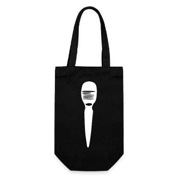 Microphone Singer Gift Singer - Gift Bag for Bottles - black - Front
