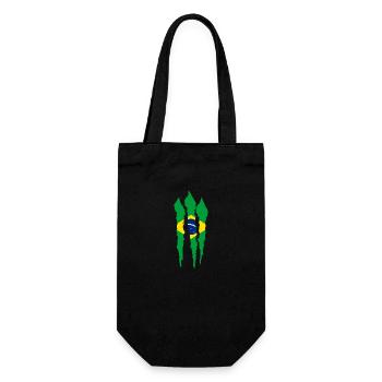 Brazil Flag Brazilian Flag South America - Gift Bag for Bottles - black - Front