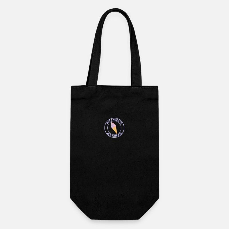 TOUT CE DONT J’AI BESOIN, C’EST DE CRÈME GLACÉE - Sac à bouteille - noir