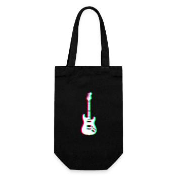 EDM - Electric Guitar - Glitch Rave Style - Gift Bag for Bottles - black - Front