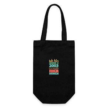 Bin 2003 - Geschenkbeutel für Flaschen - Schwarz - Vorne