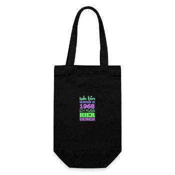 Born in 1968 - Gift Bag for Bottles - black - Front