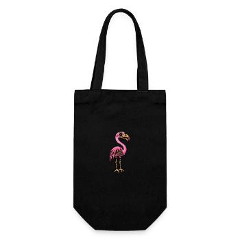 Flamingo Halloween Tier - Geschenkbeutel für Flaschen - Schwarz - Vorne