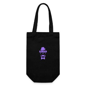Gift for Adrien - Gift Bag for Bottles - black - Front